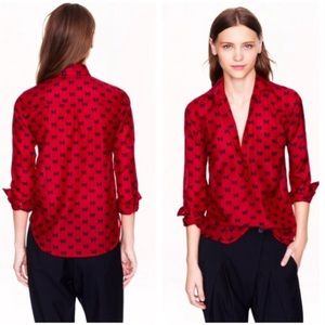 💗Gorgeous J.Crew boy popover bow button down💗